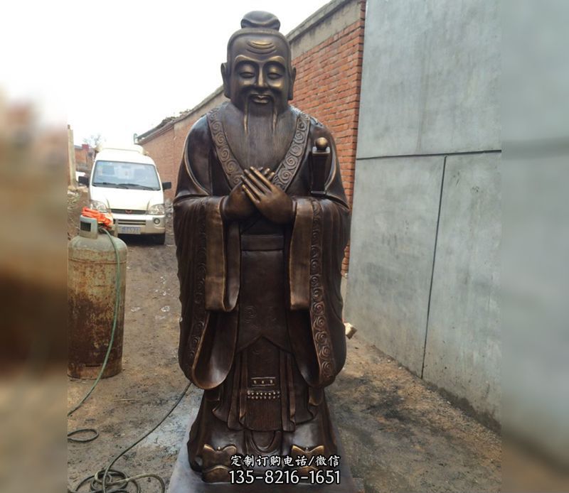 铸铜学校孔子雕像 铸铜学校孔子雕像