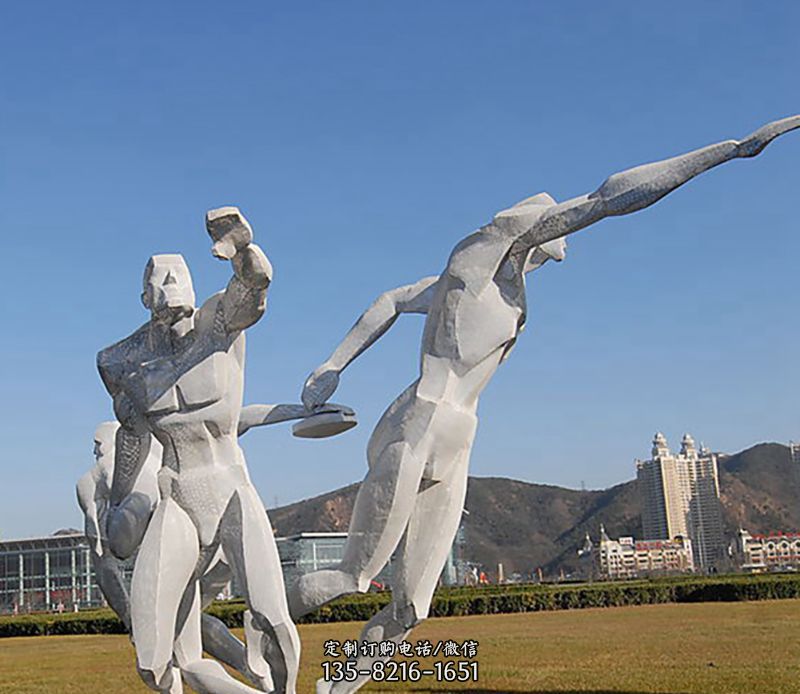 掷铁饼不锈钢运动雕塑 掷铁饼不锈钢运动雕塑