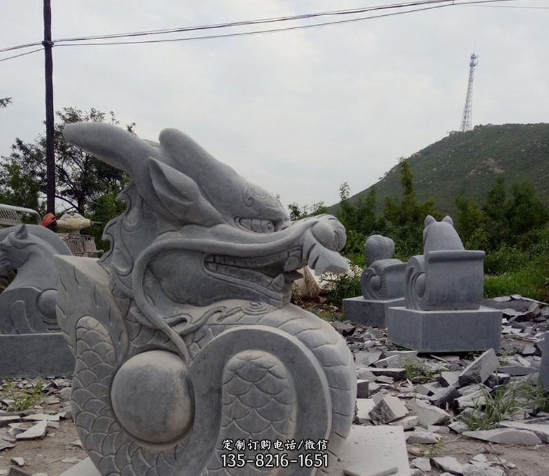 石雕神兽龙-欧式园林雕塑