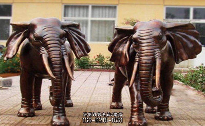 大象铜雕广场动物龙8官网