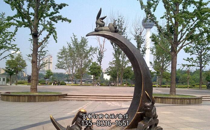 小兔子公园景观铜雕 小兔子公园景观铜雕