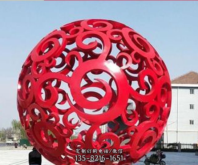 小区入口镂空球景观雕塑 小区入口镂空球景观雕塑