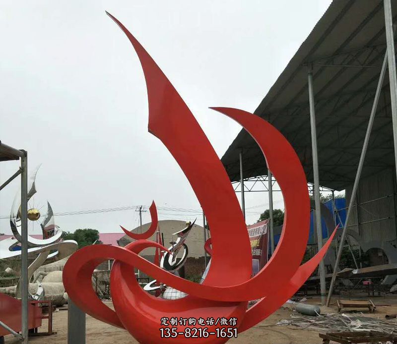 不锈钢烤漆大型雕塑 不锈钢烤漆大型雕塑