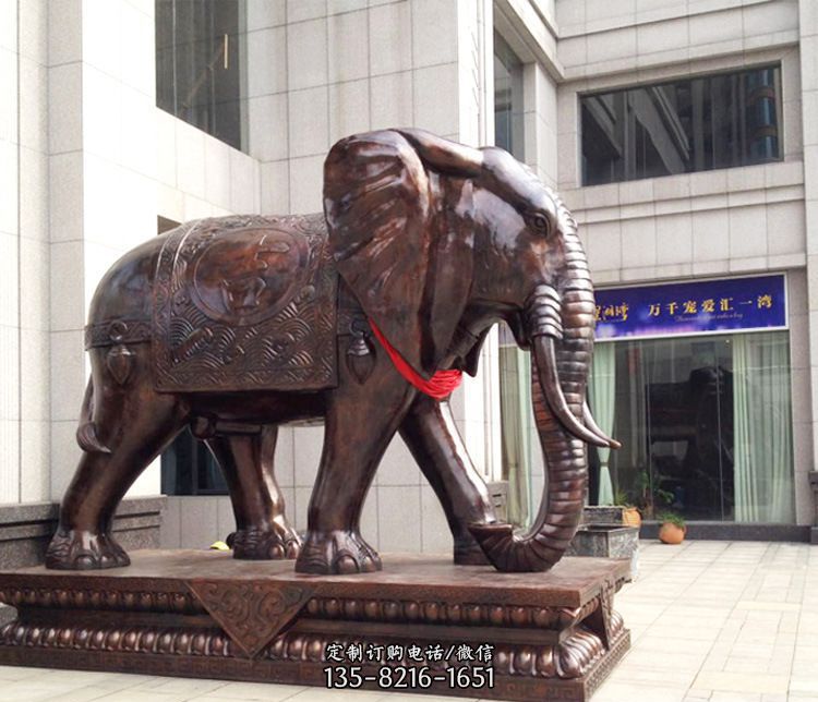 铜雕企业招财大象