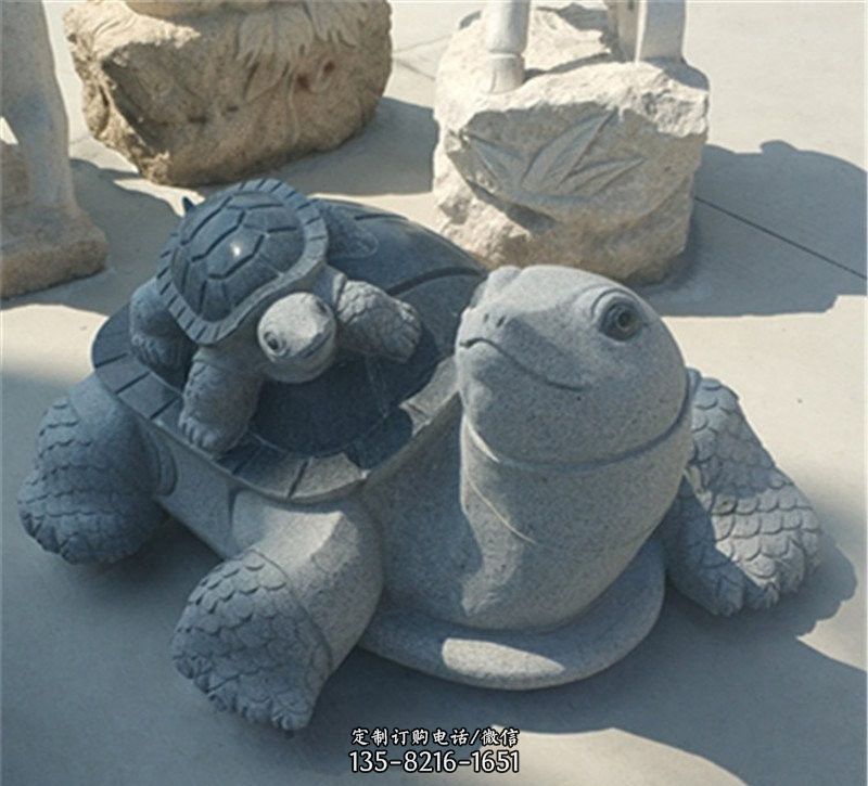 小区母子乌龟石雕