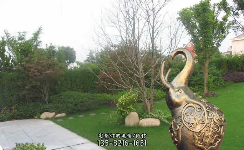 公园抽象小象动物铜雕 公园抽象小象动物铜雕