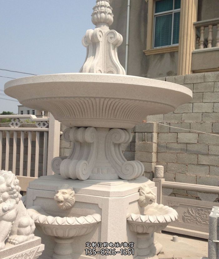 小区景观汉白玉喷泉石雕 小区景观汉白玉喷泉石雕
