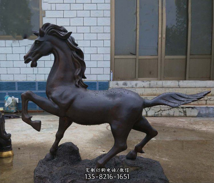 铜雕公园动物马雕塑 铜雕公园动物马雕塑
