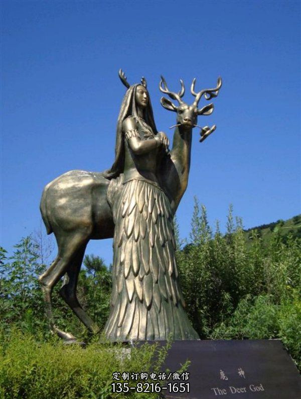 鹿神园林景观铜雕