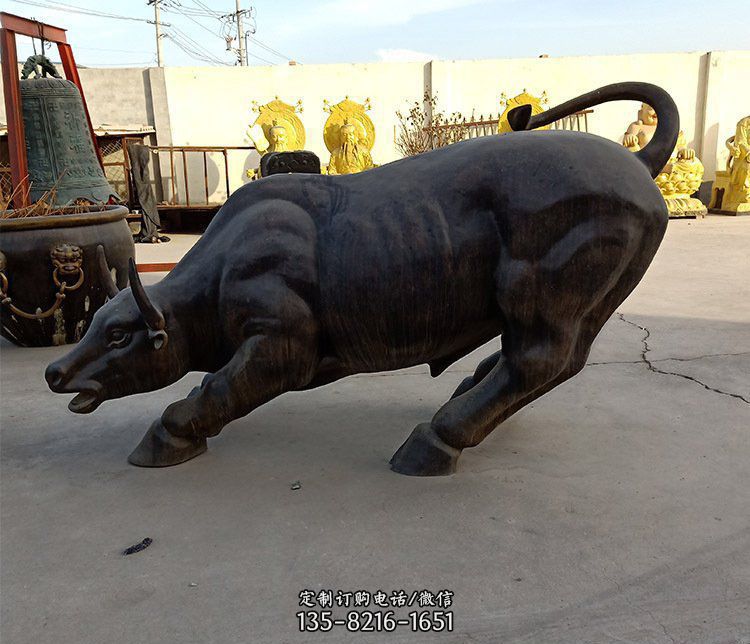 铜雕广场水牛动物雕塑