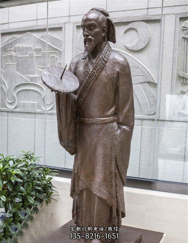 广场铜雕时间日晷人物雕塑 广场铜雕时间日晷人物雕塑