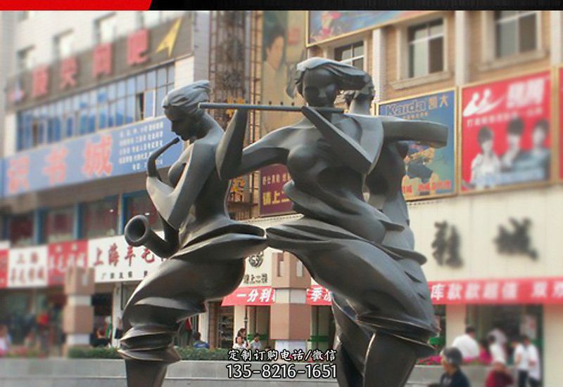 广场铜雕音乐会人物雕塑 广场铜雕音乐会人物雕塑