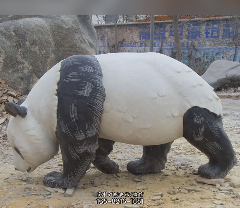 大熊猫石雕-玻璃钢熊猫龙8官网厂家