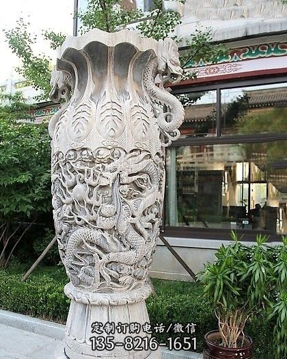 公园景区大型花瓶石雕 公园景区大型花瓶石雕
