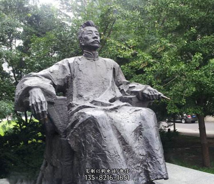 铜雕鲁迅人物雕塑 铜雕鲁迅人物雕塑