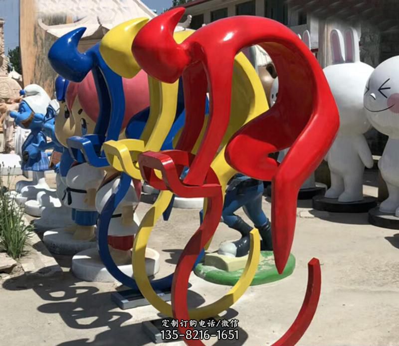 公园不锈钢单车雕塑 公园不锈钢单车雕塑