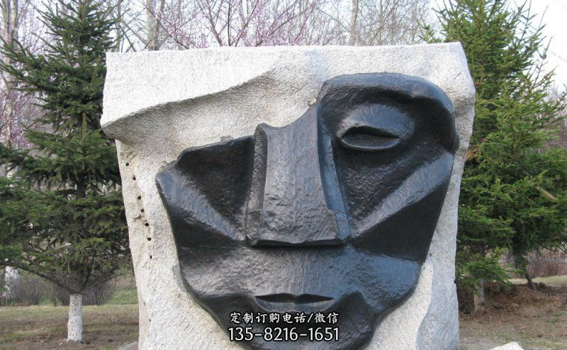 园林抽象人脸景观铜浮雕 园林抽象人脸景观铜浮雕