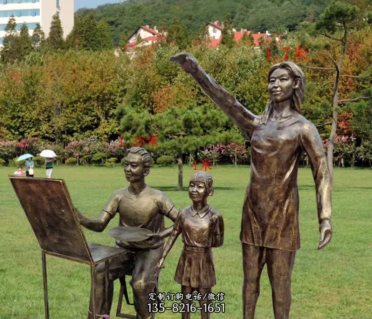 画画人物铜雕-个性人物雕塑 画画人物铜雕-个性人物雕塑