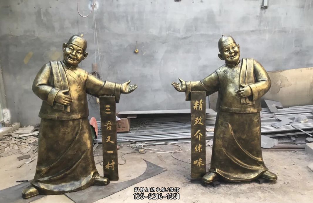 卖小吃迎宾人物雕塑 卖小吃迎宾人物雕塑