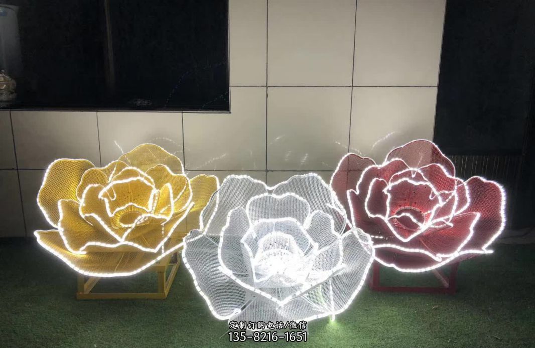 鏤空不銹鋼玫瑰花雕塑1 鏤空不銹鋼玫瑰花雕塑1