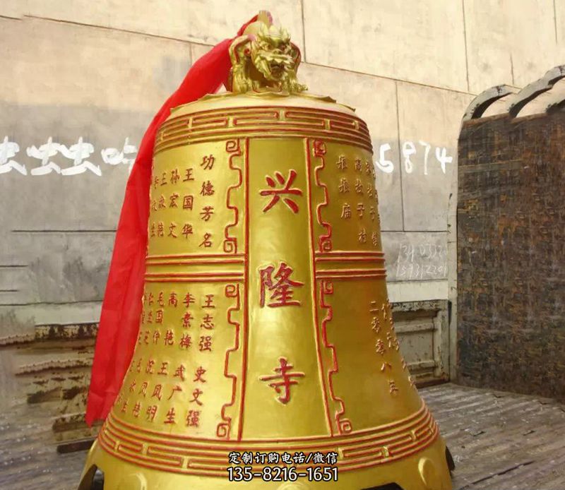 寺庙景观铜钟雕塑 寺庙景观铜钟雕塑