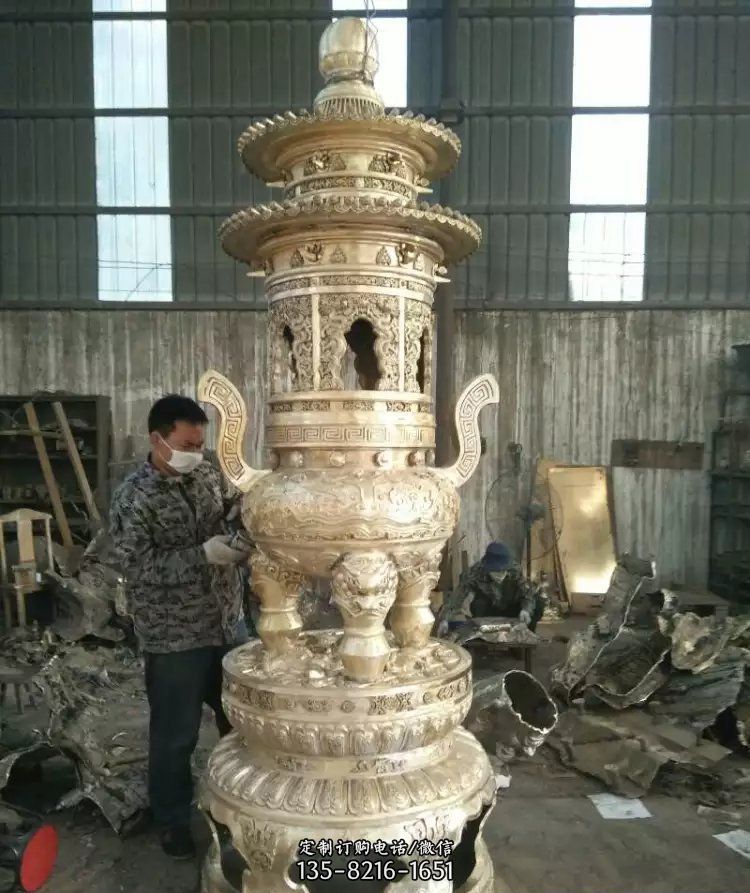 寺庙香炉铜雕-雕刻铜香炉 寺庙香炉铜雕-雕刻铜香炉
