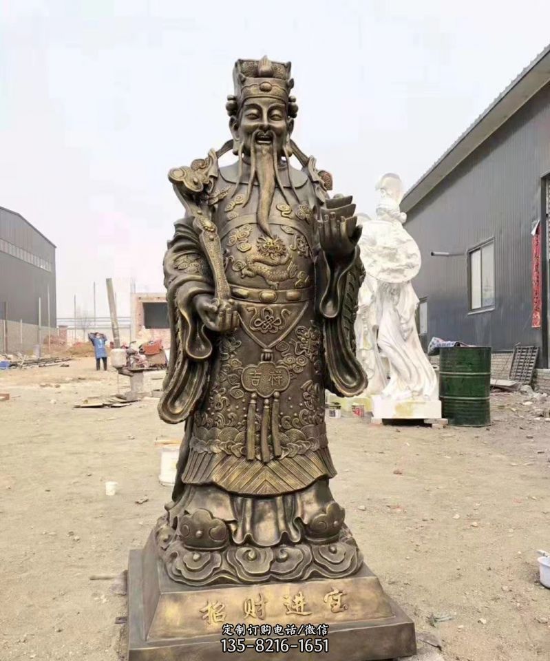 铜雕寺庙财神雕塑 铜雕寺庙财神雕塑