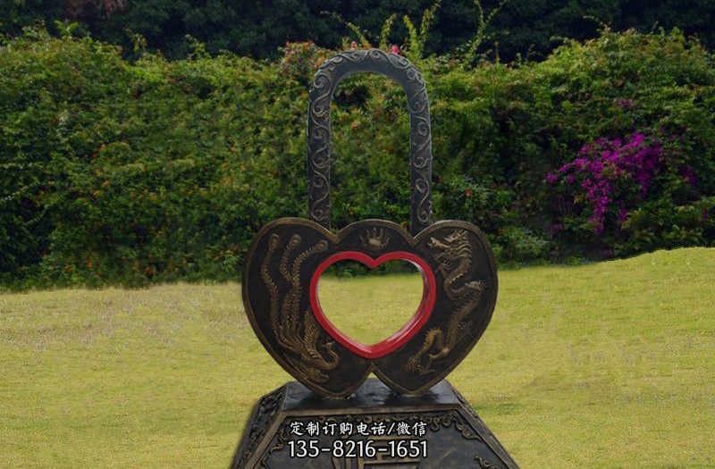 同心锁铜雕-抽象雕塑铁艺 同心锁铜雕-抽象雕塑铁艺