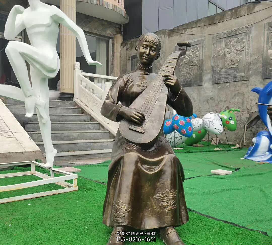 铜雕广场音乐小品人物雕塑 铜雕广场音乐小品人物雕塑