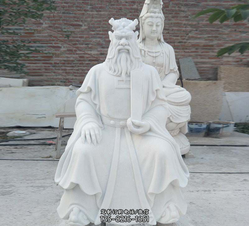 龙王庙龙王神像石雕 龙王庙龙王神像石雕