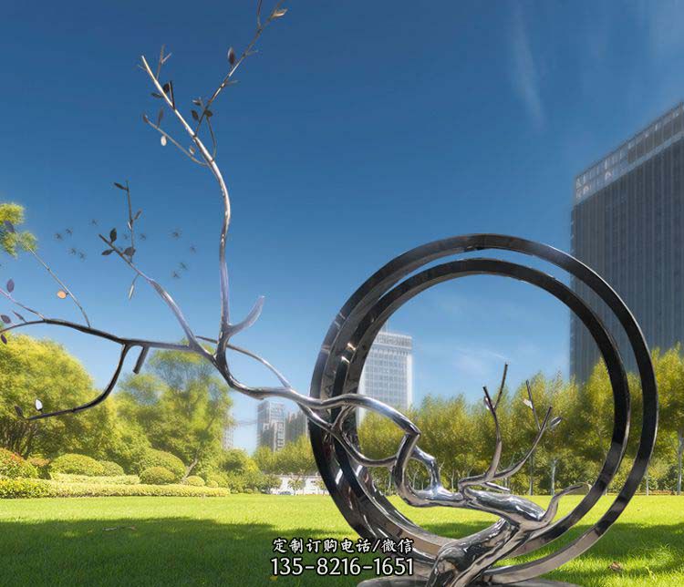 大型不锈钢圆环景观雕塑 大型不锈钢圆环景观雕塑