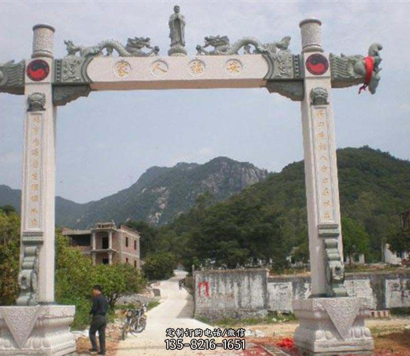 园林石牌坊景观石雕 园林石牌坊景观石雕