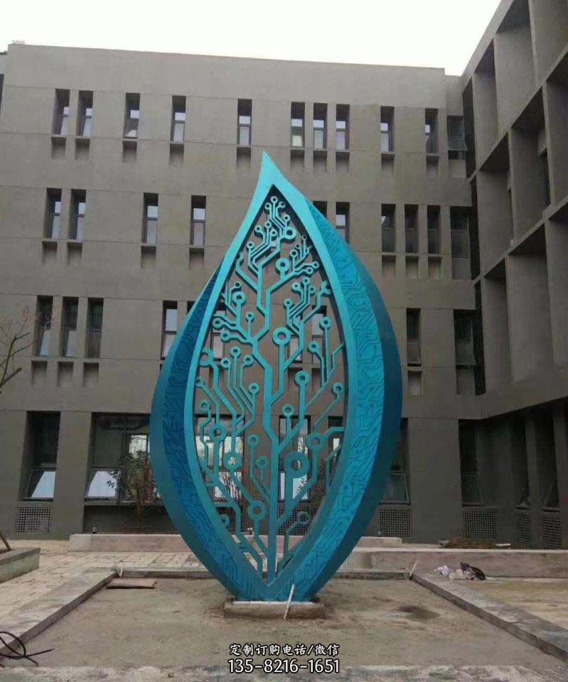 不锈钢抽象树叶雕塑1 不锈钢抽象树叶雕塑1
