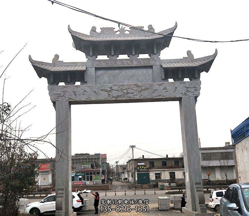 单门大理石牌坊石雕_1 单门大理石牌坊石雕_1