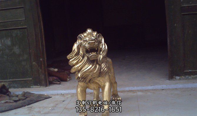 铸铜狮子西洋狮子铜雕