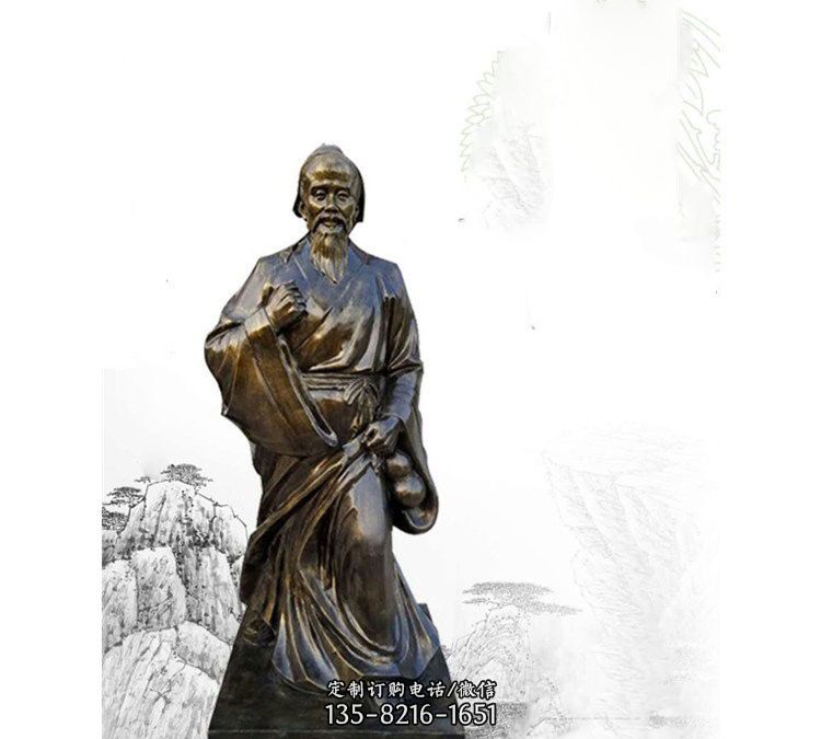 玻璃钢仿铜华佗 玻璃钢仿铜华佗