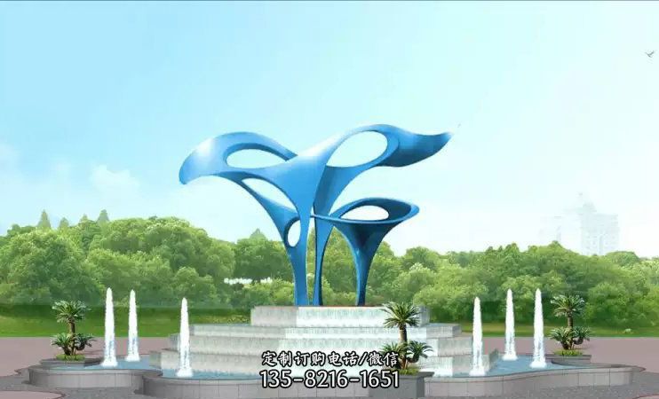 广场不锈钢抽象草原雕塑 广场不锈钢抽象草原雕塑