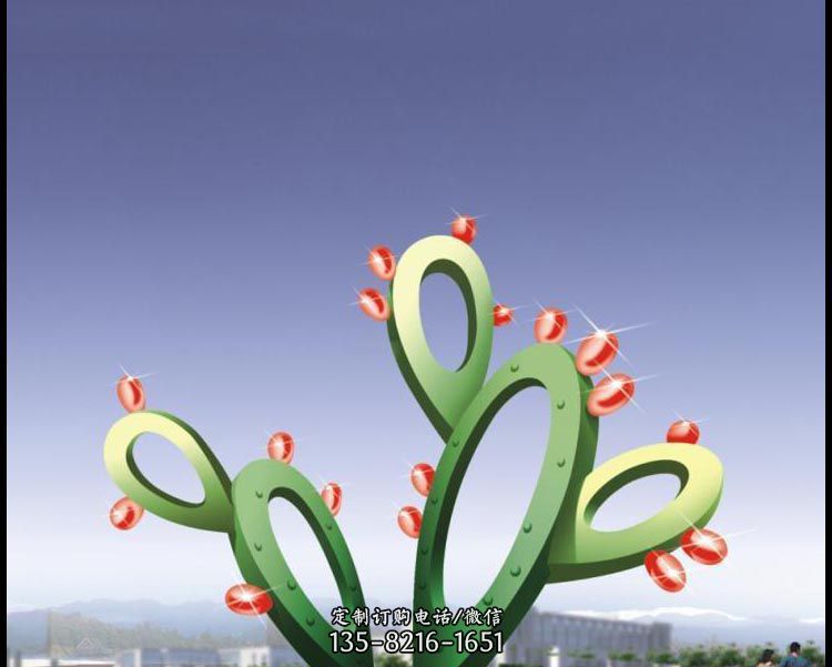 广场不锈钢仙人掌景观雕塑 广场不锈钢仙人掌景观雕塑