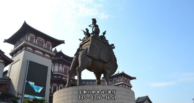 广场骑骆驼的古代美女景观铜雕 广场骑骆驼的古代美女景观铜雕