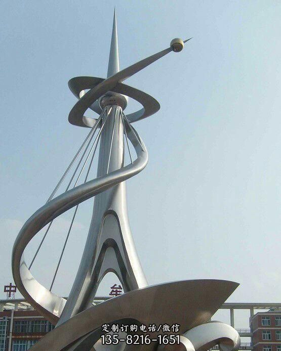 校园不锈钢乘风破浪景观雕塑 校园不锈钢乘风破浪景观雕塑