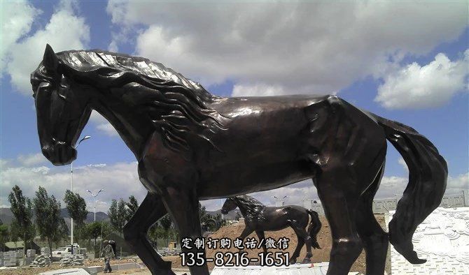 广场马动物铜雕