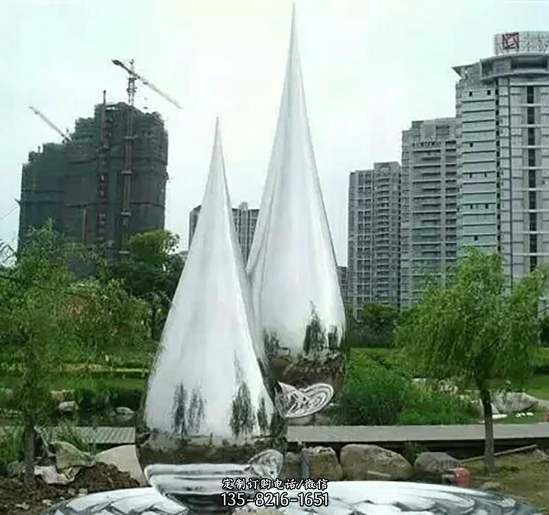 不锈钢水滴拱门雕塑 不锈钢水滴拱门雕塑