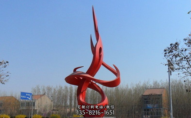 简单广场不锈钢雕塑 简单广场不锈钢雕塑