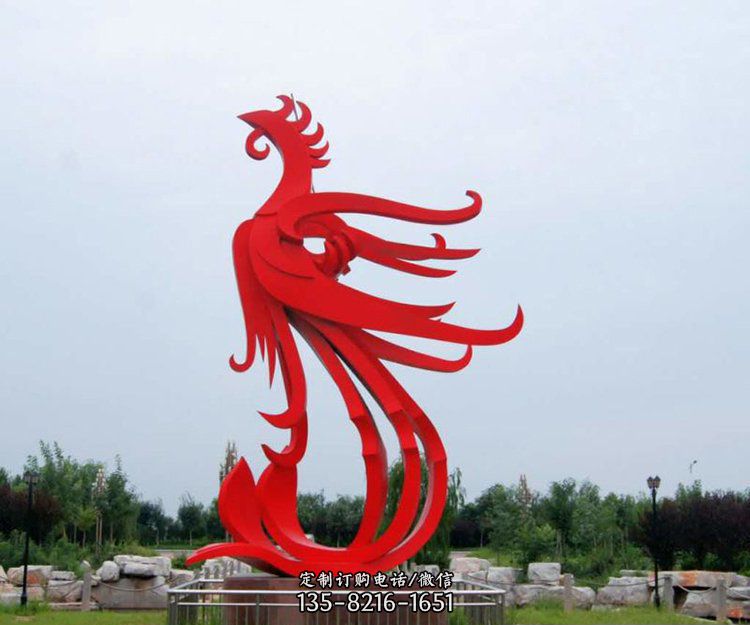 不锈钢凤凰公园景观雕塑 不锈钢凤凰公园景观雕塑