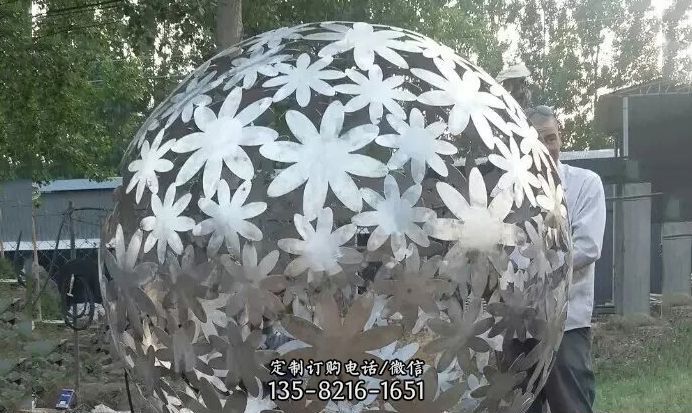 公园不锈钢花球雕塑_2 公园不锈钢花球雕塑_2