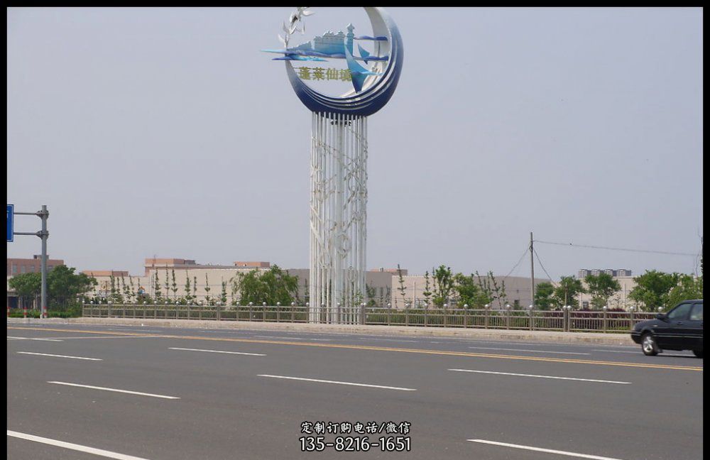城市不锈钢蓬莱仙境标志雕塑 城市不锈钢蓬莱仙境标志雕塑