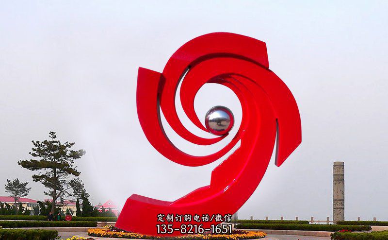 不锈钢抽象广场雕塑 不锈钢抽象广场雕塑