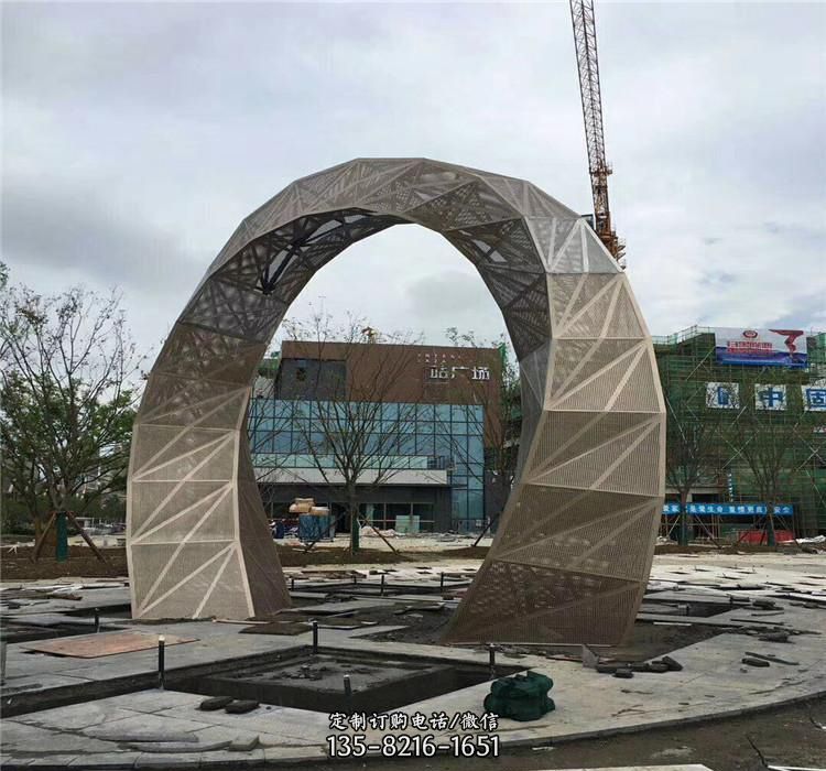 不锈钢广场拱门雕塑 不锈钢广场拱门雕塑