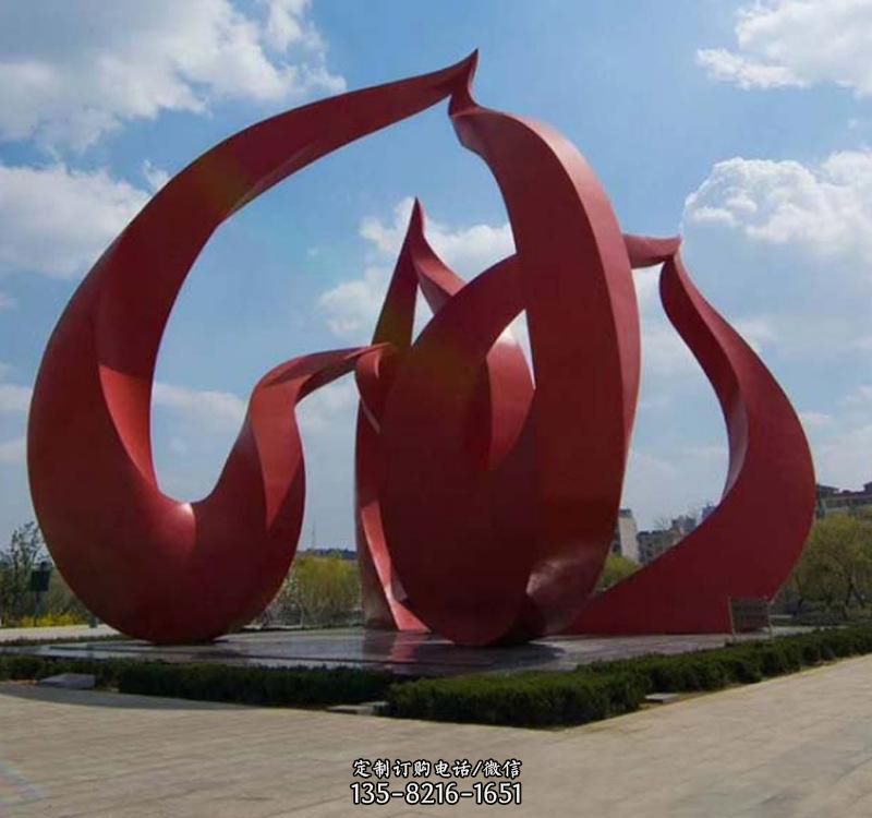 不锈钢喷漆凤凰雕塑 不锈钢喷漆凤凰雕塑