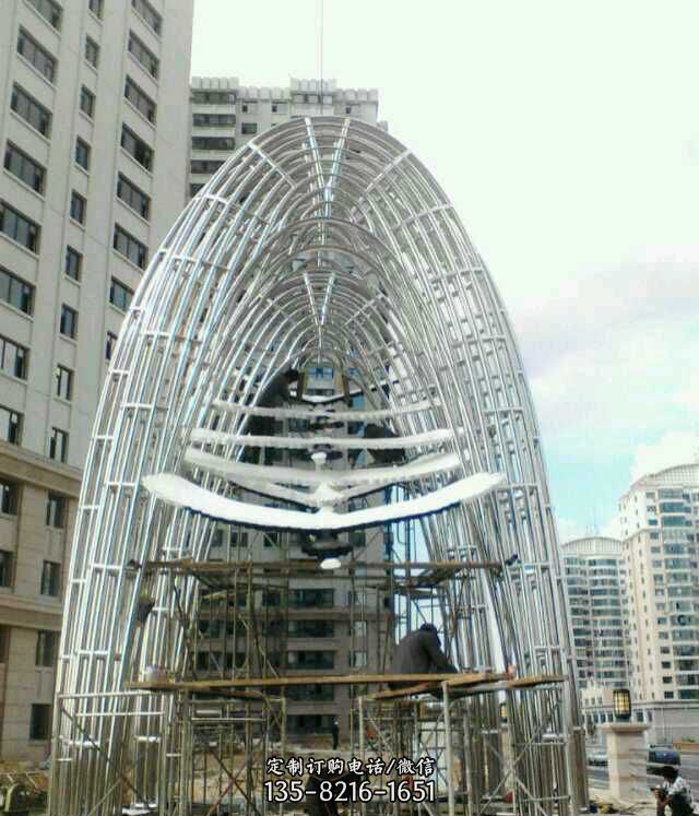 广场大型不锈钢建筑雕塑 广场大型不锈钢建筑雕塑